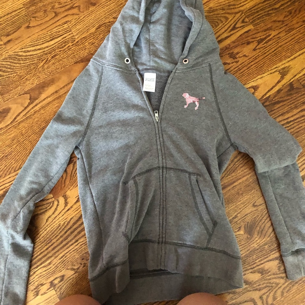 pink zip up jacket